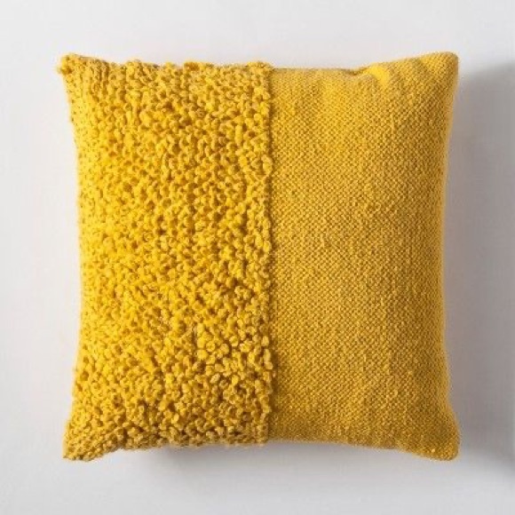 yellow textured pillow